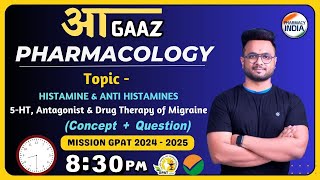 आGAAZ HISTAMINE amp ANTI HISTAMINES  Concept  Questions  Pharmacology GPAT 202425 gpat2024 [upl. by Giana658]