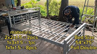 Detachable Bed making Step by Step bed size 54quotx75quot full double [upl. by Anoirtac]