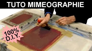 Ancêtre de la risographie  la miméographie tuto 100  DIY [upl. by Aneehta]