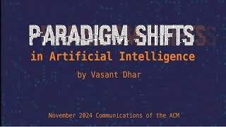 November 2024 CACM The Paradigm Shifts in Artificial Intelligence [upl. by Modesta175]