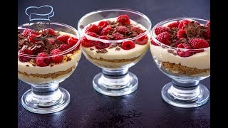 Schichtdessert im Glas mit Butterkeksen  Ohne Backen [upl. by Kylynn]