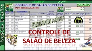 PLANILHA DE CONTROLE DE SALÃO DE BELEZA AGENDA E FINANÇAS  R 5000 [upl. by Avner680]