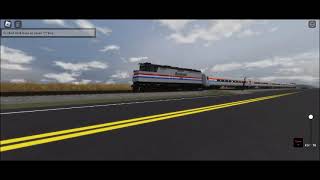 ROBLOX Railfanning at Blancett Subdivision S40E27 Amtrak Pennsylvanian at the Farm Fields [upl. by Bowra659]