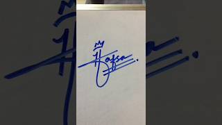 Signature for Hafsa  H letter signature style shorts signature calligraphy [upl. by Cower491]