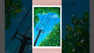 Sky Painting  Beautiful Nature Painting  Easy Acrylic Painting Ideas [upl. by Eive]