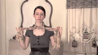 Bow Tie Scarf Instructions  Scarves [upl. by Ymij]