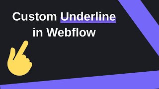 Creating a Custom Underline in Webflow  Webflow Tutorial [upl. by Felder]