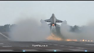 F16 Performs Fantastic TouchAndGo With Two Rolls [upl. by Ellened709]