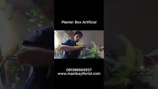 Planter box artificial dekorasi home artificialplant plants planterbox restaurantdecor [upl. by Nial]