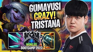 GUMAYUSI IS SO CRAZY WITH TRISTANA  T1 Gumayusi Plays Tristana ADC vs Kaisa  Bootcamp 2023 [upl. by Lorie]