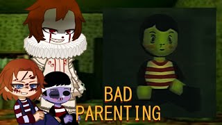 Fandoms React to Bad Parenting  Gacha Reaction  Bad Parenting Game Reaction [upl. by Cirdes858]