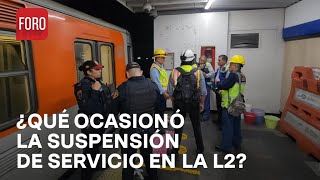 Restablecen servicio en L2 del metro de Pino Suárez a Tasqueña  Las Noticias [upl. by Fritze588]