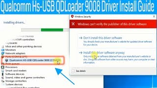 How To Install amp Download Qualcomm HS USB QDLoader 9008 Driver [upl. by Nilcaj]