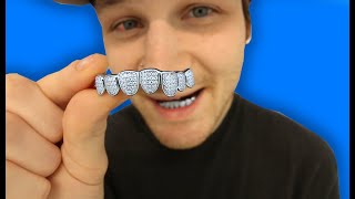 I Bought Moissanite Grillz For CHEAP AS GOOD AS REAL DIAMONDS [upl. by Thompson154]