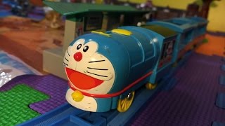 Plarail Doraemon Train visit Tomy Ania Animals Adventure Island 02825 [upl. by Cyndie]