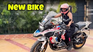 New Bike BMW R1250 GSA  RiderGirl Vishakha🇮🇳 [upl. by Yralam]