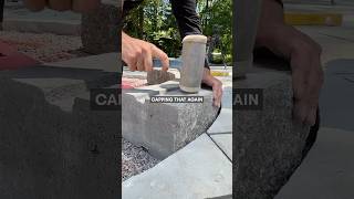 Building a mega fire pit 🔥 hardscape hardscaping landscaping [upl. by Doe184]