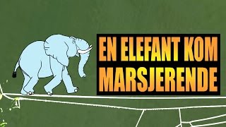 En elefant kom marsjerende  Norske barnesanger med animasjon [upl. by Almita]