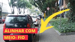 Jeito mais facil de estacionar rente ao meio fio [upl. by Nosak]