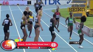 Kenya wins 4x4M Relay Mixed Heat 1 [upl. by Arrat]