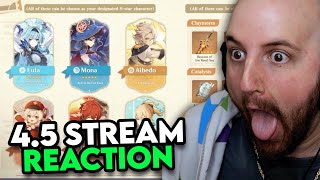 This Genshin Impact Update Is INSANE  45 LIVESTREAM REACTION [upl. by Yael]