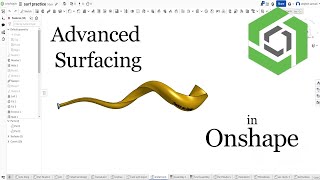 Modeling a Shofar  Onshape Advanced Surfacing Strategy WalkThrough [upl. by Culver]