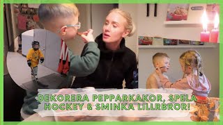 PEPPARKAKSDEKORATION HOCKEY amp SMINKA LILLEBROR [upl. by Meill]