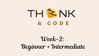 Week 2 Beginner  Intermediate [upl. by Baird]