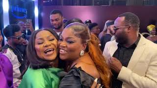 SEE HOW FUNKE AKINDELE GREETED IYABO OJO AND JJC AT THE PREMIERE OF SHE MUST BE OBEYED MOVIE [upl. by Orimlede]