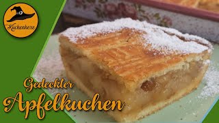 herrlich  saftiger gedeckter Apfelkuchen  mit Mürbteig [upl. by Ennazor]