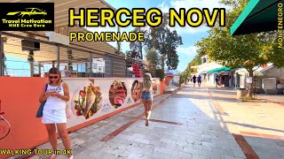 HERCEG NOVI promenada u Oktobru 2023  HERCEG NOVI Promenade Walkin Tour in 4K MNE Crna Gora [upl. by Labana]