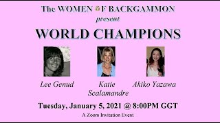 Women of Backgammon World Champion Zoom Meeting [upl. by Nylzzaj57]