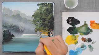 Still Waters  Acrylic Painting for Beginners [upl. by Tarrah86]