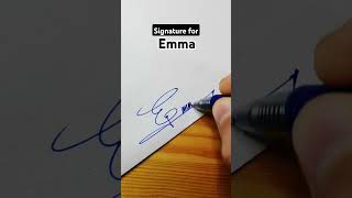 Signature for Emma  how to sign your name  how to improve your handwriting skills [upl. by Gaughan920]