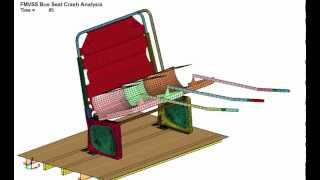 LS DYNA FMVSS Bus Seat Crash Analysis [upl. by Nanahs]