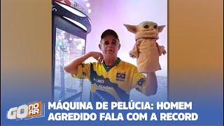 MÁQUINA DE PELÚCIA HOMEM AGREDIDO FALA COM A RECORD [upl. by Earvin]