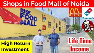 Commercial Shops for Best Return  Shops for Food Mall in Noida  RISE Group Commercial Project [upl. by Daeriam]