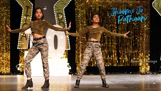 Jhoome Jo Pathaan  Live dance  Nainika amp Thanaya [upl. by Suiremed689]