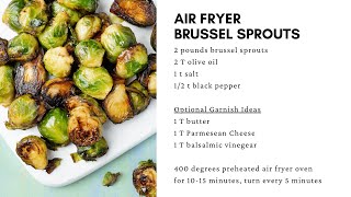 Air Fryer Brussel Sprouts [upl. by Crooks]