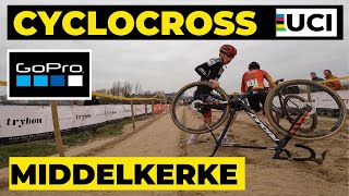 SUPERPRESTIGE MIDDELKERKE CYCLOCROSS RACE  U17  GoPro LAP [upl. by Montagu559]