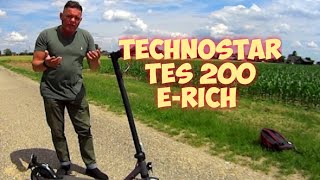 EScooter Technostar TES 200 ERich Elektrscooter Straßenzulassung [upl. by Odrahcir938]