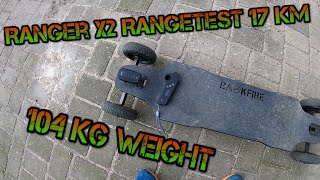 BACKFIRE RANGER X2  Rangetest with 104 kg weight onboard [upl. by Oiramel]