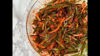 Garlic chives Kimchi  How to make kimchi  Easy kimchi recipe [upl. by Gardel620]