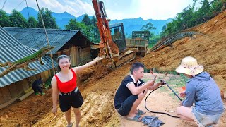 Replace excavator hydraulic pipes repair machine clear landslides into houses and complete song [upl. by Neff412]