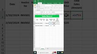 How to Create a Sales Record in Excel  Simple Tutorial SalesRecord SalesTracking SalesManagement [upl. by Rosalia]