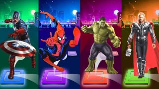 Superhero Color Dance Challenge Captain America 🆚 Spiderman 🆚 Marvel Avengers [upl. by Erinna]