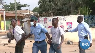 Dezenas de feridos e detidos no primeiro dia de manifestação em Chimoio [upl. by Nilreb]