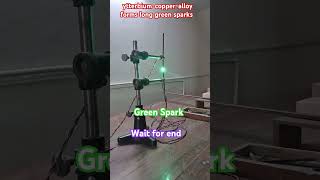 Medium Qurtz eutectic ytterbiumcopperalloy green sparks experiment physics science [upl. by Brett]