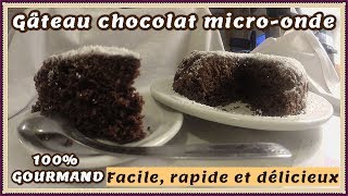 Gâteau au chocolat au micro onde sans beurre [upl. by Mikiso]