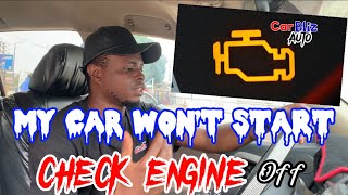 My Car Won’t Start Check Engine Light is OFF Pls HELP [upl. by Ardnoid562]